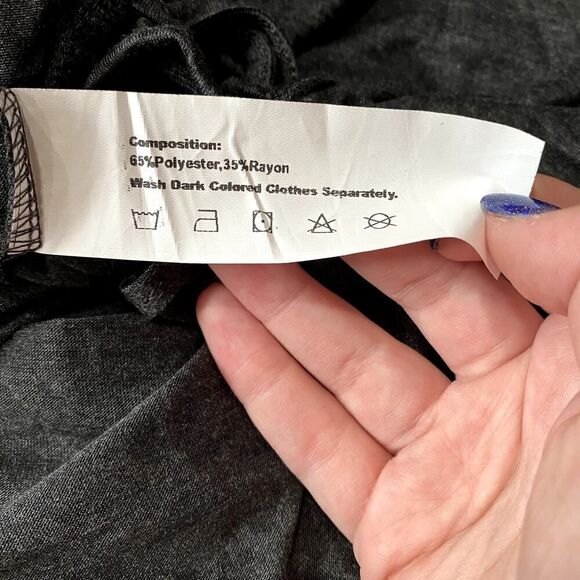 Dressfo Tank Shirt with Side Tie Cut Outs Gray 2XL - Picture 9 of 9